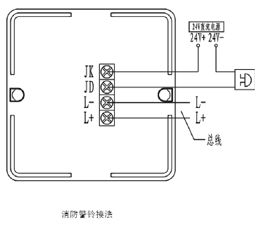 赋安AFN-FS1218输出模块（广播警铃模块）接线图