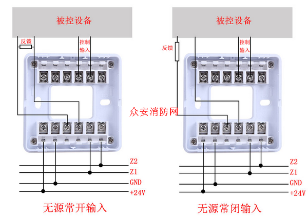 海湾输入输出控制模块接线图gstld8301海湾消防设备接线图