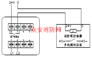 北大青鳥jbf4123消火栓按鈕_接線安裝圖